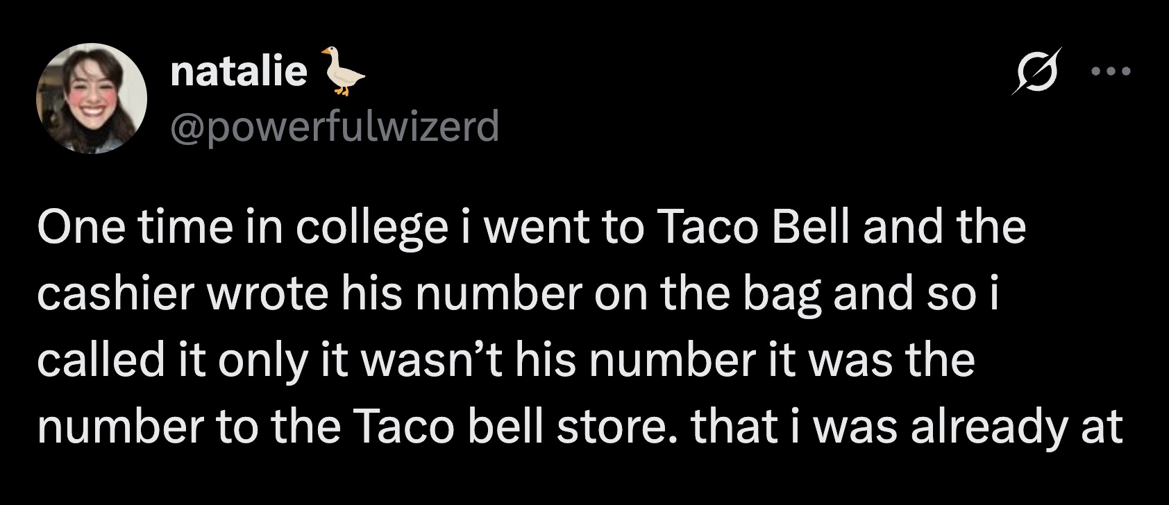 At least the disappointment came with tacos